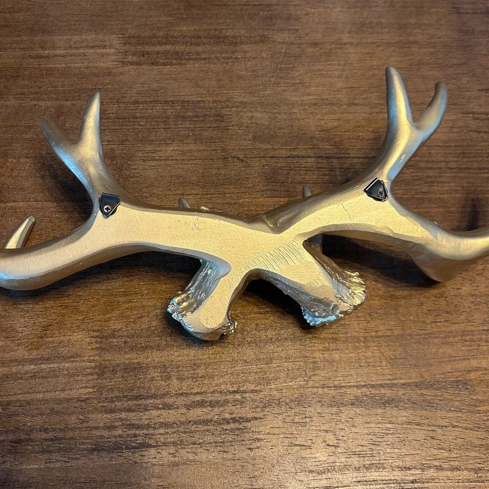 Gold Faux Deer Antler Wall Rack Decor